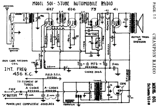 501 ; Champion Radio Labs (ID = 404302) Car Radio