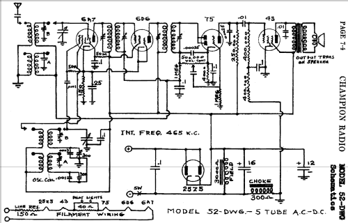 52-DWG ; Champion Radio Labs (ID = 404318) Radio