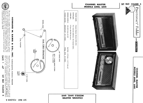 AM-FM Clock Radio 6440; Channel Master Corp. (ID = 960413) Radio