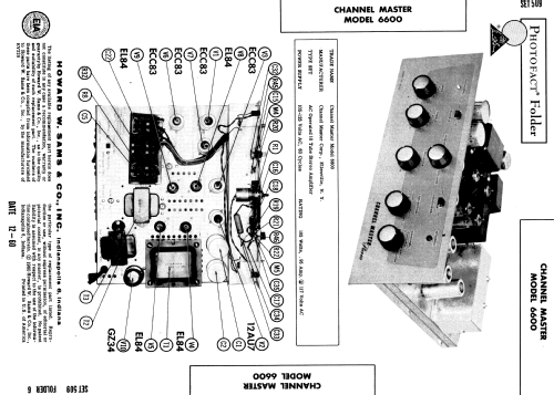 6600 Ampl/Mixer Channel Master Corp.; USA, build 1959 ?, 5 pictures ...