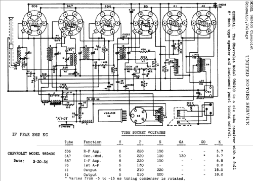 985400 ; Chevrolet Div. (ID = 1540725) Car Radio