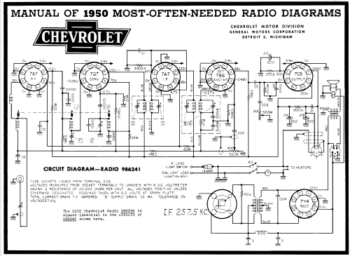 986389 ; Chevrolet Div. (ID = 105512) Car Radio