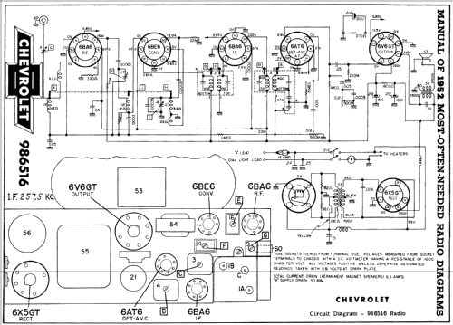 Chevrolet 986516; Chevrolet Div. (ID = 140793) Car Radio