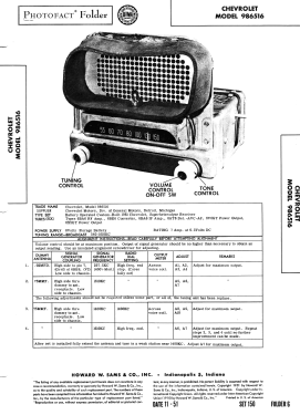 Chevrolet 986516; Chevrolet Div. (ID = 2972332) Car Radio