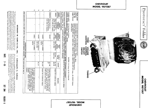 987087 ; Chevrolet Div. (ID = 466383) Autoradio