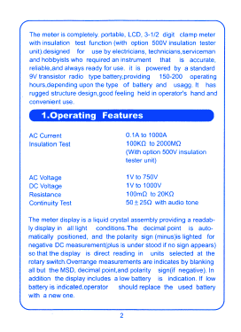 Digital Clamp Meter 266; CIE, Chung (ID = 2917006) Equipment