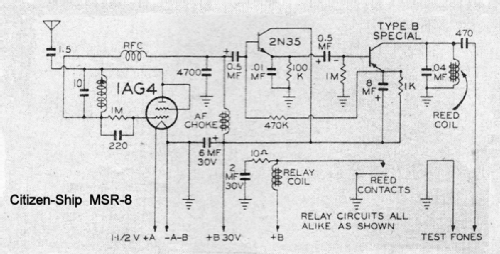 R/C Receiver MSR-8; Citizen-Ship Radio (ID = 2877783) Amateur-R