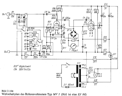 Röhrenvoltmeter MV1; Clamann & Grahnert; (ID = 1515666) Equipment