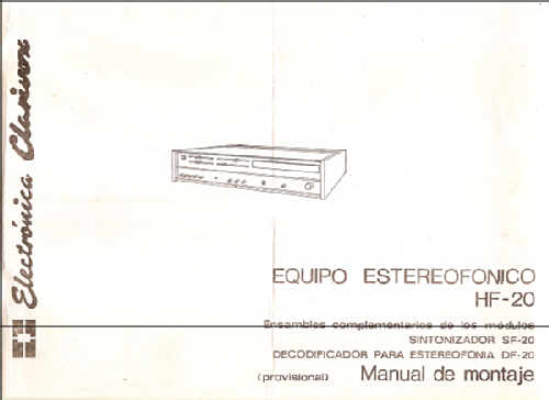 Kit estereofónico HF-2015; Clarivox, S.A., (ID = 2093851) Radio