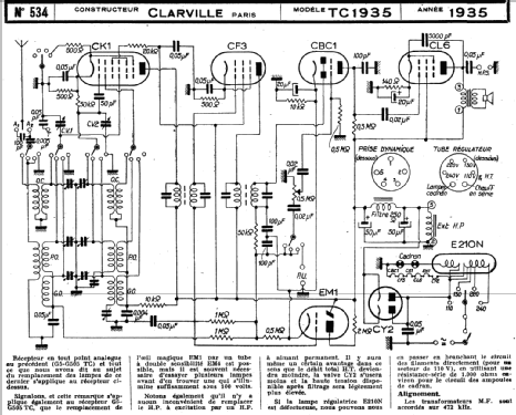 TC1935; Clarville CSF; Paris (ID = 220407) Radio