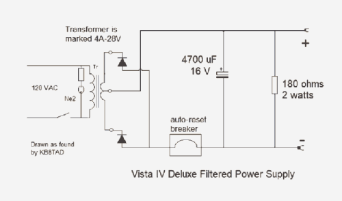 Vista IV Deluxe Filtered Power Supply ; Clifford Industries; (ID = 2740385) A-courant