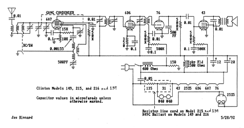 139 ; Clinton Mfg.Co.; (ID = 2168743) Radio