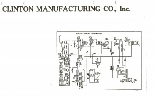 158 ; Clinton Mfg.Co.; (ID = 893283) Radio