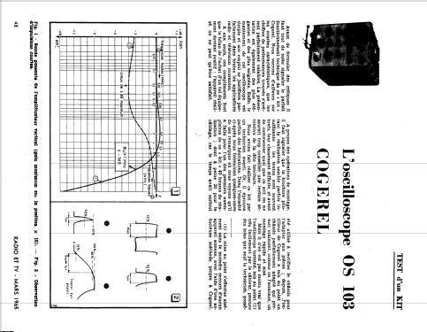 Oscilloscope OS103; Cogerel; Dijon (ID = 978345) Equipment