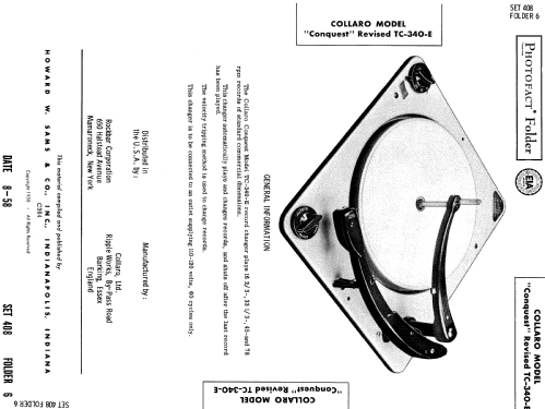 TC-340-E 'Conquest' ; Collaro Ltd.; (ID = 803600) Reg-Riprod