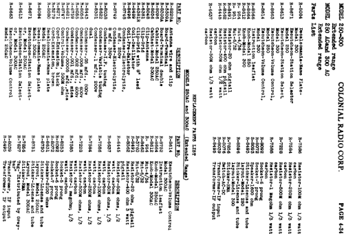 250-300 AC Ext. Range; Colonial Radio Co.; (ID = 718640) Radio
