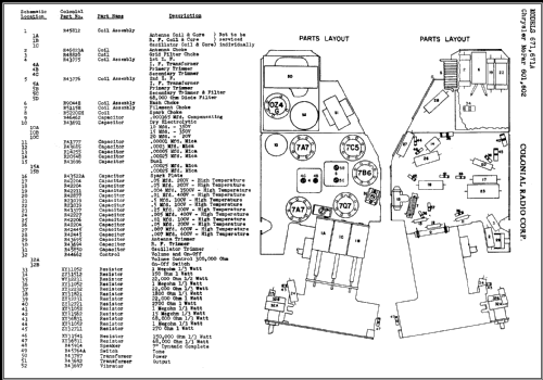 671 Chrysler MoPar 601, 602; Colonial Radio Co.; (ID = 453649) Car Radio