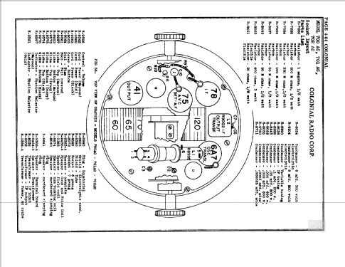 701 AC ; Colonial Radio Co.; (ID = 222016) Radio