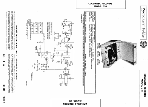 Columbia 318 ; CBS-Columbia Inc.; (ID = 467690) Sonido-V