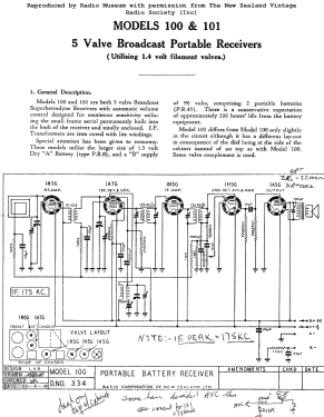 Portable 100; Columbus Brand; (ID = 2791221) Radio