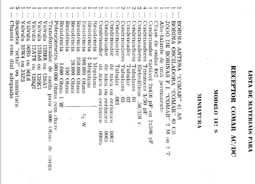 Rádio receptor 142-S; COMAR Indústria e (ID = 1926717) Radio