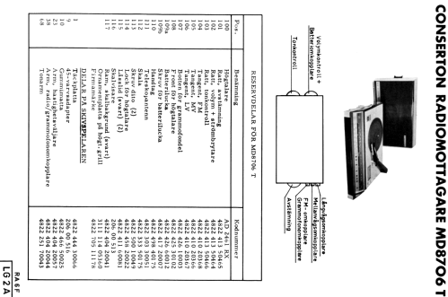 Conserton Radiomottagare MD8706T; Stern & Stern (ID = 1569348) Radio