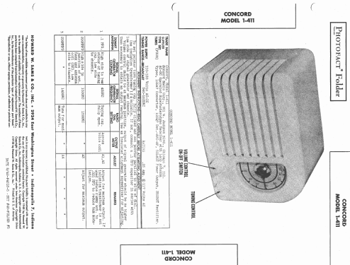 1-411 ; Concord Radio Corp.; (ID = 1417127) Radio