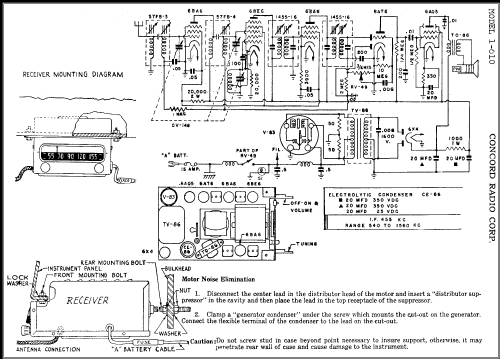 1-610 ; Concord Radio Corp.; (ID = 326753) Car Radio