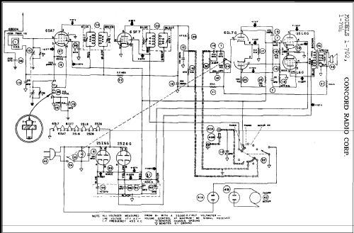 Console Radio - Phonograph 1-704; Concord Radio Corp.; (ID = 280203) Radio