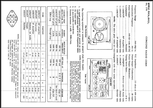 6D61B Ch= 579; Concord Radio Corp.; (ID = 454551) Radio