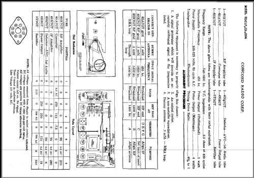 Phono-Radio 6D61P Ch= 554; Concord Radio Corp.; (ID = 454553) Radio