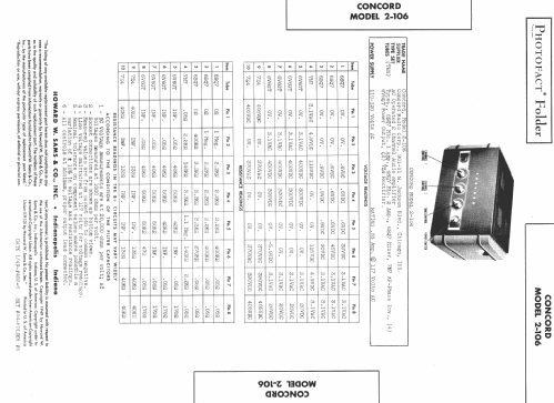 Concord 2-106; Concord Radio Corp.; (ID = 470982) Ampl/Mixer