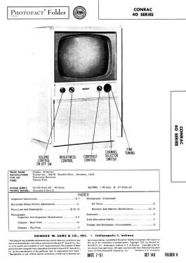 40 Series; Conrac Inc.; Baldwin (ID = 2940042) Television