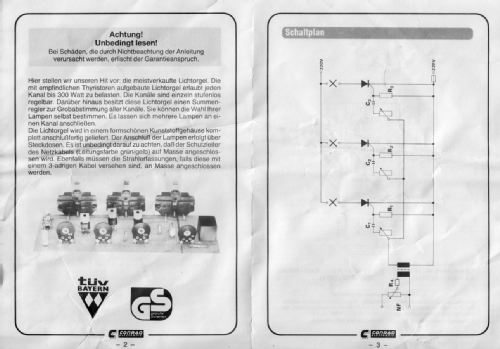 3-Kanal-Lichtorgel - Light Organ Best.-Nr. 580112/580104; Conrad Electronic (ID = 3074701) Misc