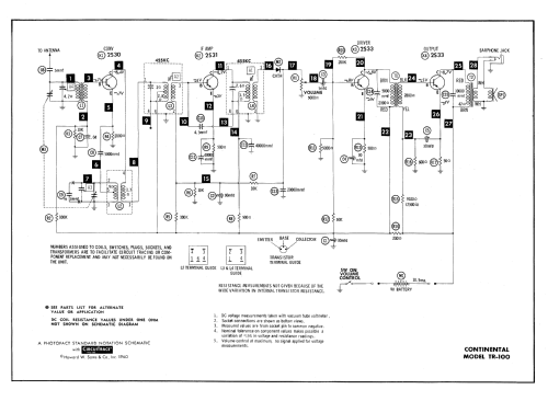 TR-100 ; Continental (ID = 605268) Radio