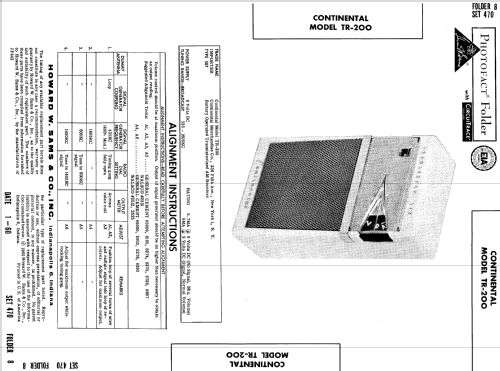 TR-200 Transistor Six ; Continental (ID = 605934) Radio