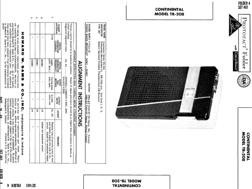 TR-208 ; Continental (ID = 612763) Radio