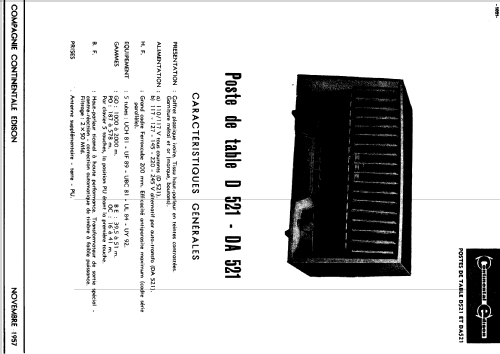 DA521 ; Continental Edison, (ID = 1205474) Radio