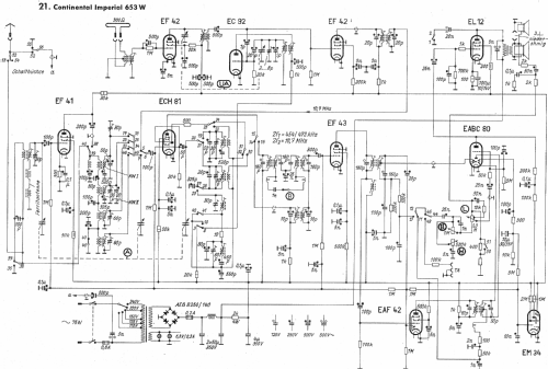 Imperial J 653W; Continental-Rundfunk (ID = 1021109) Radio