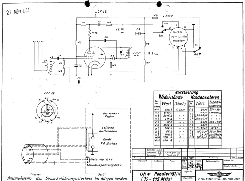 UKW-Pendler V51 W; Continental-Rundfunk (ID = 2072959) Adattatore