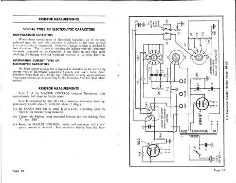 Capacitor-Resistor Bridge BF-60; Cornell-Dubilier (ID = 2871587) Equipment