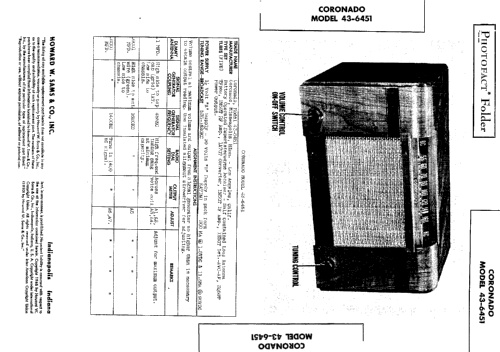 Coronado 43-6451 ; Gamble-Skogmo, Inc.; (ID = 489119) Radio