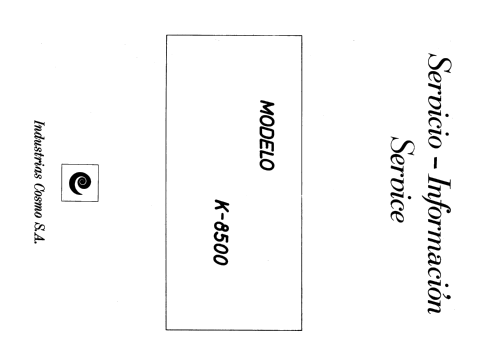 K-8500 ; Cosmo S.A., (ID = 2458366) Sonido-V