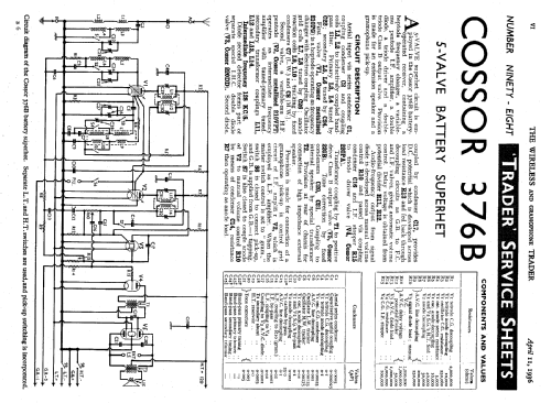 376B; Cossor, A.C.; London (ID = 1025741) Radio