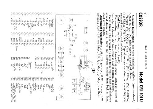 CR1101U; Cossor, A.C.; London (ID = 596653) Radio