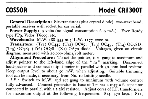 CR1300T; Cossor, A.C.; London (ID = 594040) Radio