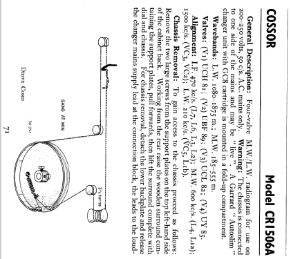 CR1506A; Cossor, A.C.; London (ID = 779383) Radio