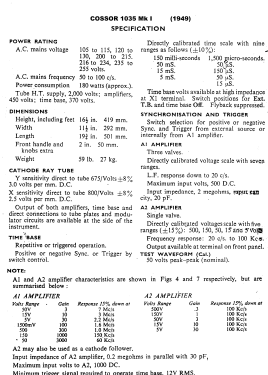 Double Beam Oscillograph 1035; Cossor, A.C.; London (ID = 3087352) Equipment