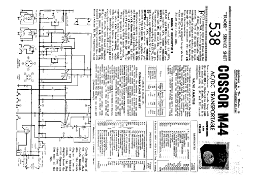 M44; Cossor, A.C.; London (ID = 1334224) Radio