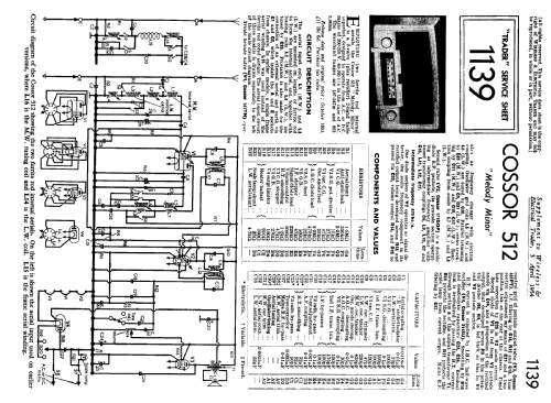 Melody Minor 512; Cossor, A.C.; London (ID = 1049333) Radio